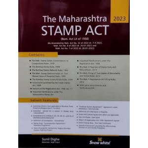 Snow White's Maharashtra Stamp Act, 1958 by Adv. Sunil Dighe [Edn. 2023]